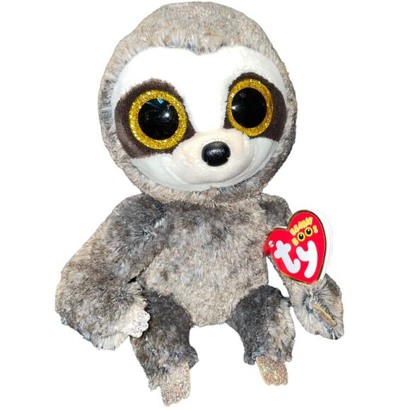 Ty Beanie Boos Plush Sloth Dangler Stuffed Animal Nursery Shower Gold Eyes 9" - Picture 1 of 9